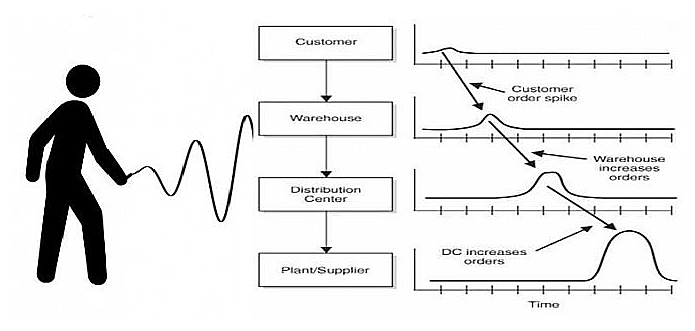 Figura 1 – L’effetto Forrester o effetto “frusta”.