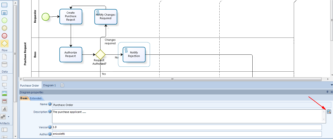 Figura 15 – Diagram properties.