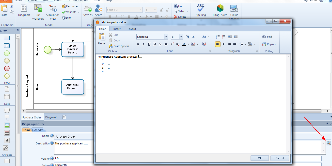 Figura 16 – Finestra rich-text format.