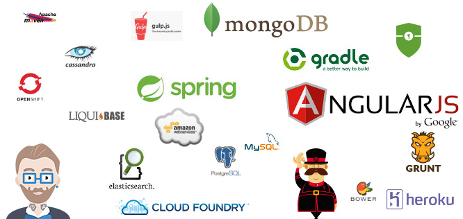 Figura 1 – I principali framework e tool utilizzati da JHipster.
