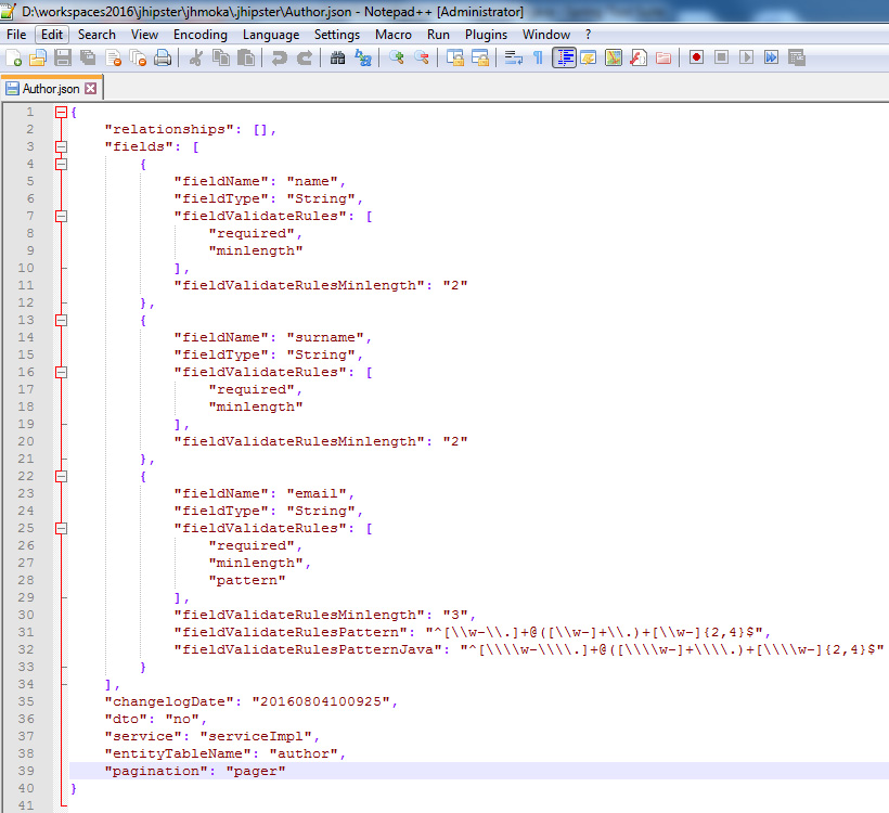 Figura 9 – File \jhmoka\.jhipster\Author.json