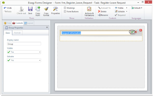 Figura 5 – Inserimento di un Group.