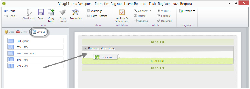 Figura 6 – Inserimento di un Layout.