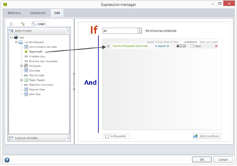 Figura 19 – Boolean Expression Editor.
