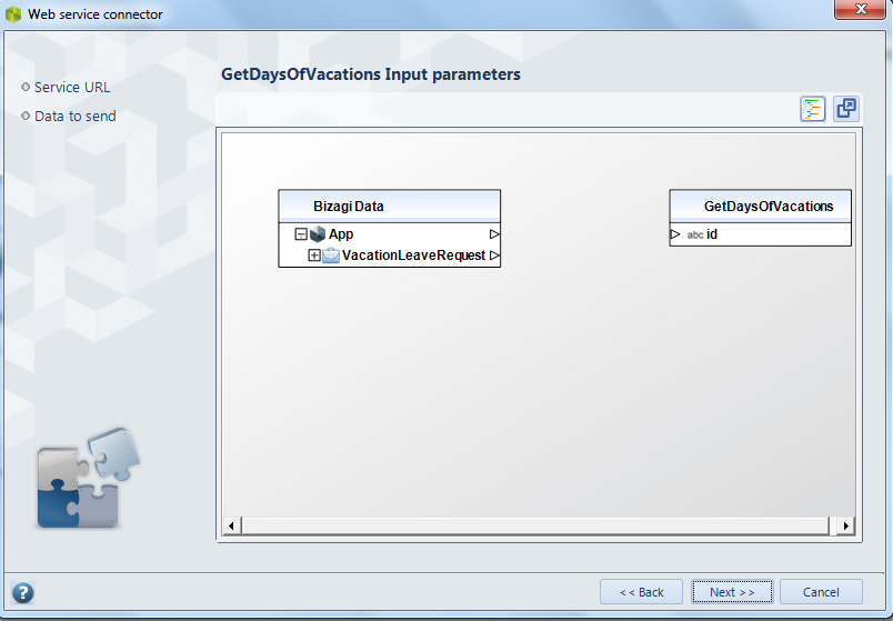 Figura 45 – Web service connector: configurazione del metodo.