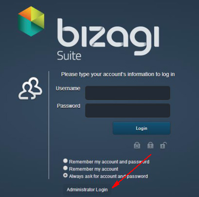Figura 51 – Pagina di Login di Bizagi.