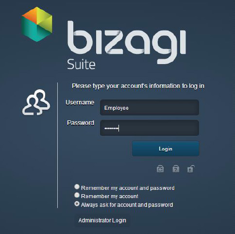Figura 60 – Accesso al Work Portal come utente Employee.