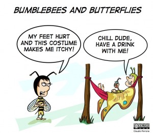 Bumblebees e butterfly: diversi approcci alla conferenza. La legge dei due piedi include alcuni principi che spiegano meglio cosa ci si può attendere dalla conferenza e quale è il giusto spirito che si deve trovarvi: