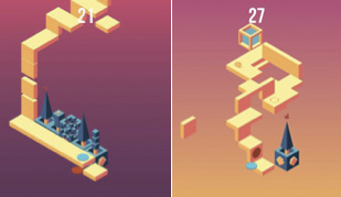 Figura 4 – “Skyward” è un arcade game che richiede concentrazione e coordinazione visuo-spaziale, associate al test su velocità e precisione.