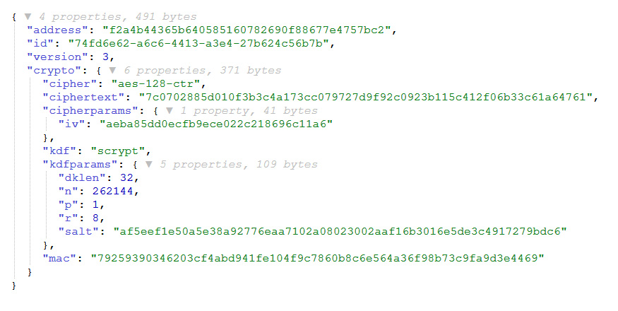 Figura 2 – Il file del wallet.