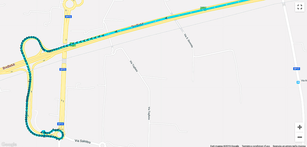 Figura 1 – Tracking di un percorso.