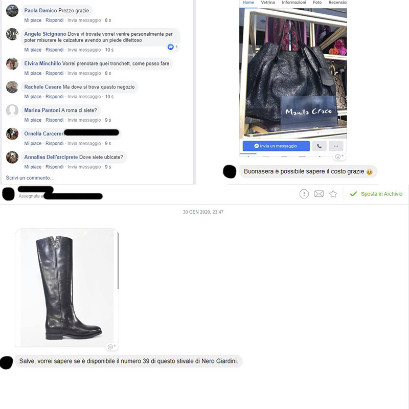Figura 5 – Mancate risposte ai clienti su Facebook. Investire soldi per iniziare una relazione con potenziali clienti e ignorare le loro domande ha effetti soltanto negativi sulla percezione del brand.