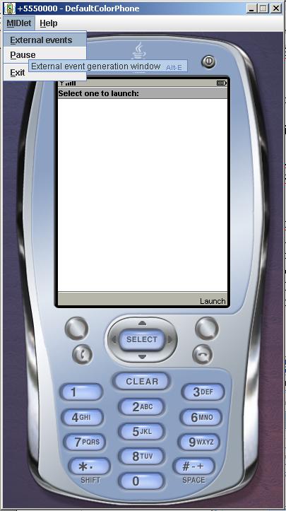 Figura 8 - Emulatore del Wireless Toolkit