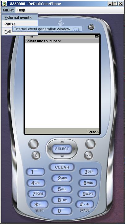 Figura 8 - Emulatore del Wireless Toolkit