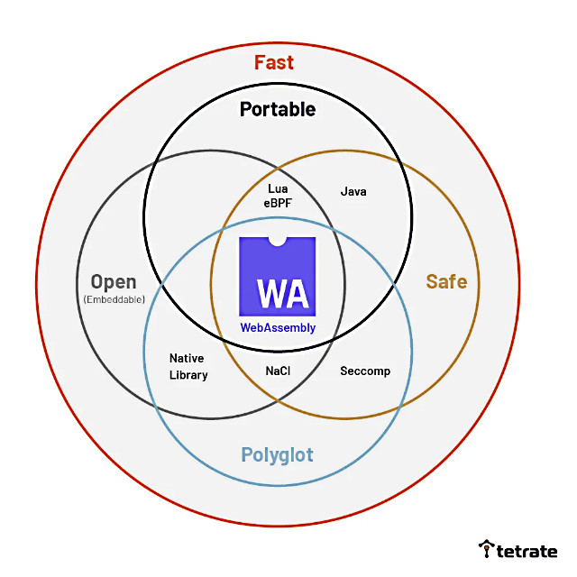 Figura 2 – WebAssembly è veloce, aperto, sicuro e in grado di dialogare con i più diffusi linguaggi.