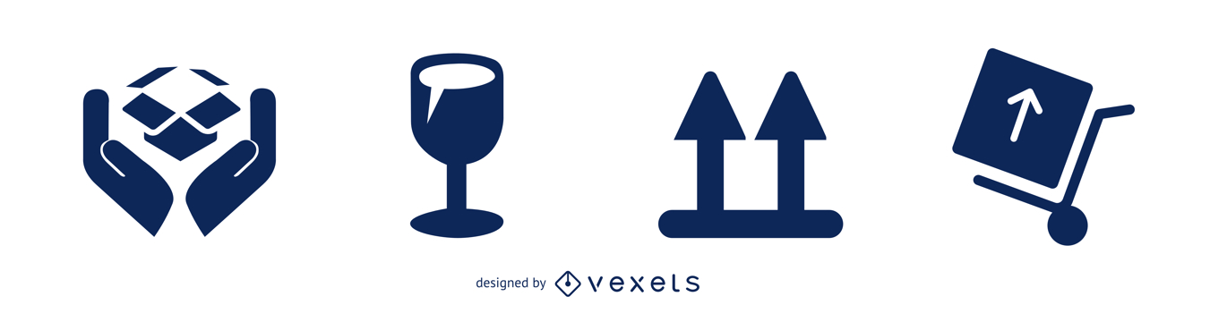 Figura 1 – Quando vediamo queste immagini su un pacco, sappiamo che dobbiamo trattare con molta attenzione la scatola, anche se non è corredata dalla parola “fragile” (icone Designed by Vexels.com)