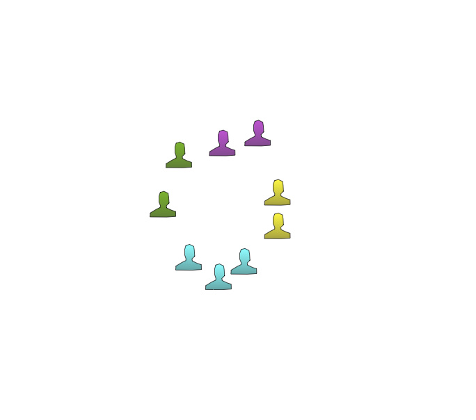 Figura 1 – Un gruppo di persone si unisce per svolgere una qualche attività.
