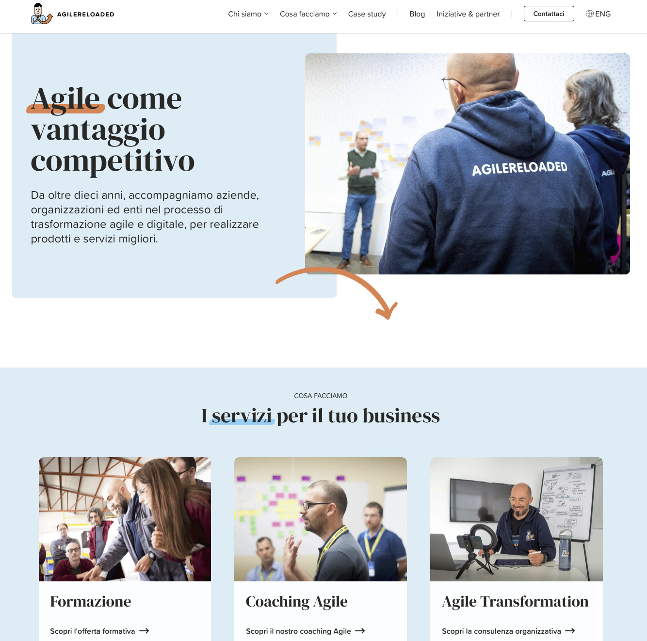 Figura 3 – La tipica homepage di un sito pensato per utenti umani.